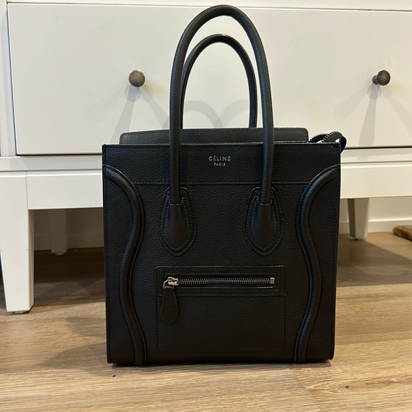 Celine Micro Luggage Handbag - Black - Picture 3 of 17